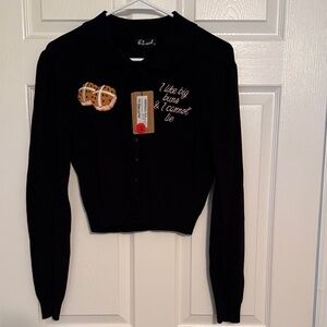 Black Cardigan Sweater